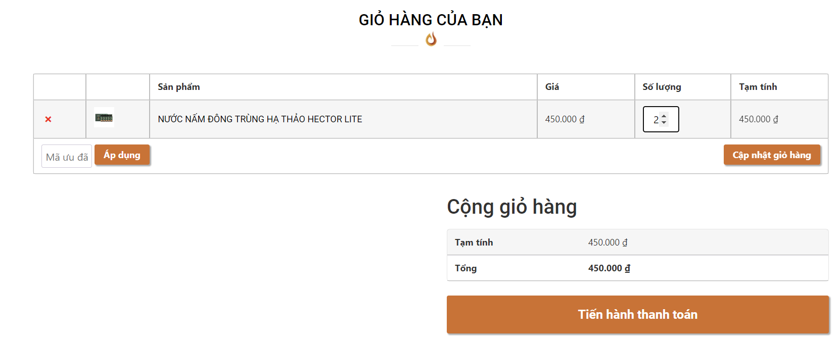 (Ảnh: Minh họa thao tác mua hàng tại Hector Shop)